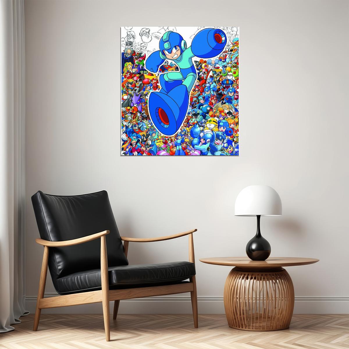 Mega Man Video Game Poster Nintendo Gamer Wall Art - xonomax