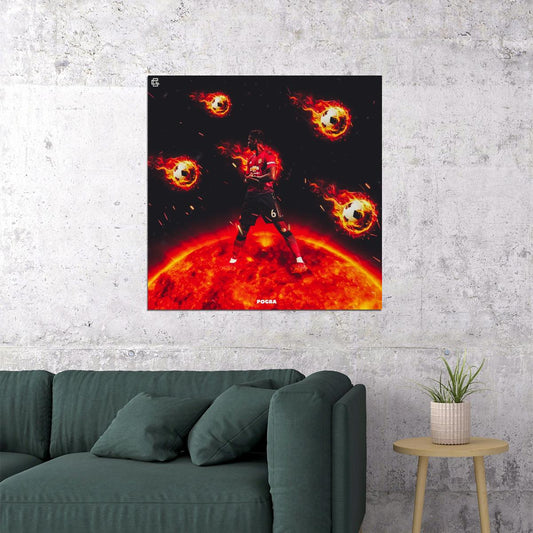 Paul Pogba Soccer Poster Famous Football Player Motivational Sports Print - xonomax