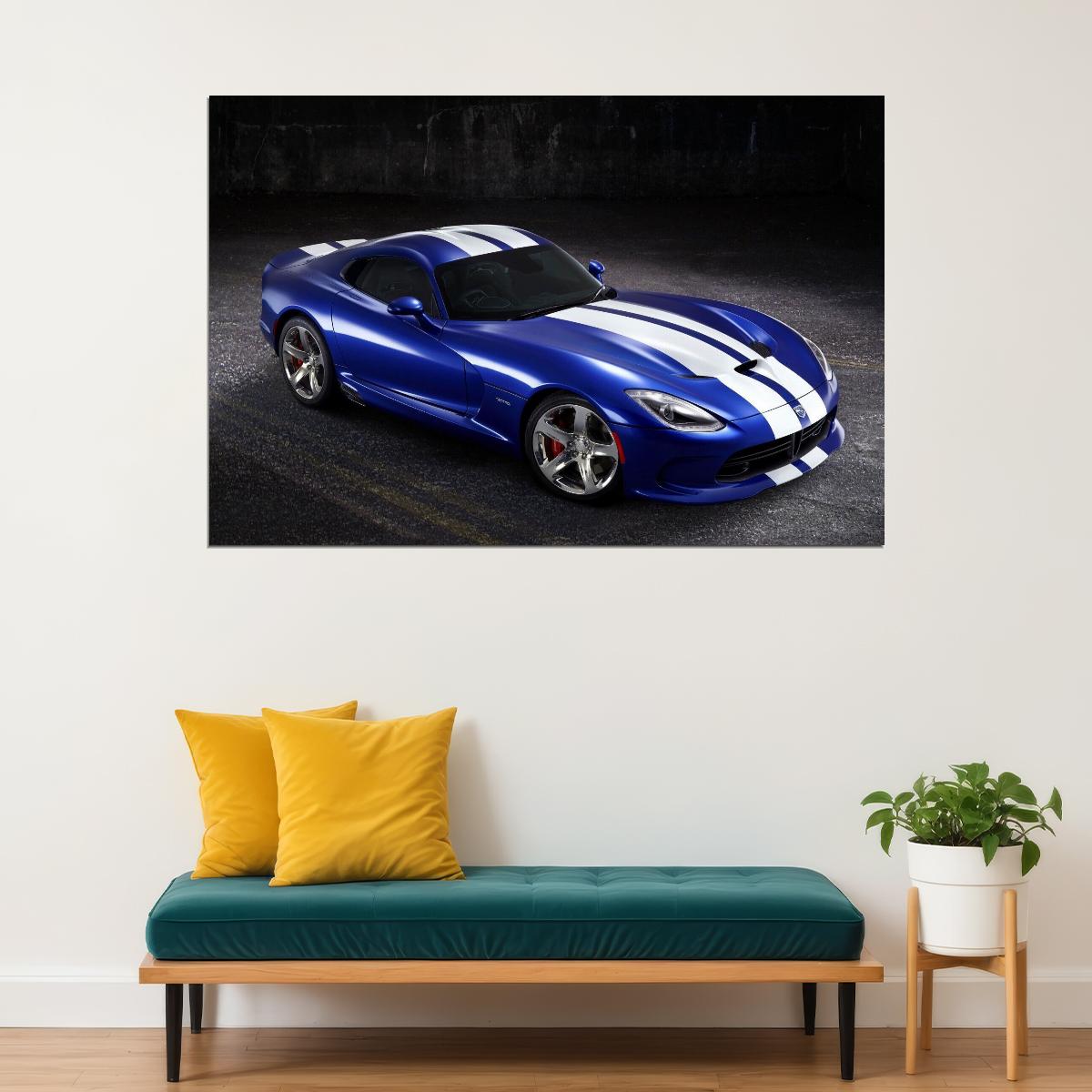 Dodge Viper Poster American Sports Car Wall Art Automotive Print