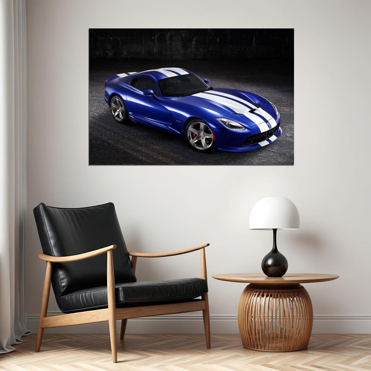 Dodge Viper Poster American Sports Car Wall Art Automotive Print