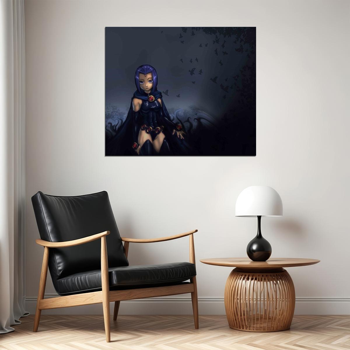 Teen Titans Raven Tv Show Movie Poster Iconic Animated Hero Wall Art - xonomax