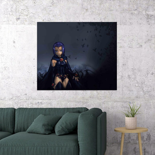 Teen Titans Raven Tv Show Movie Poster Iconic Animated Hero Wall Art - xonomax