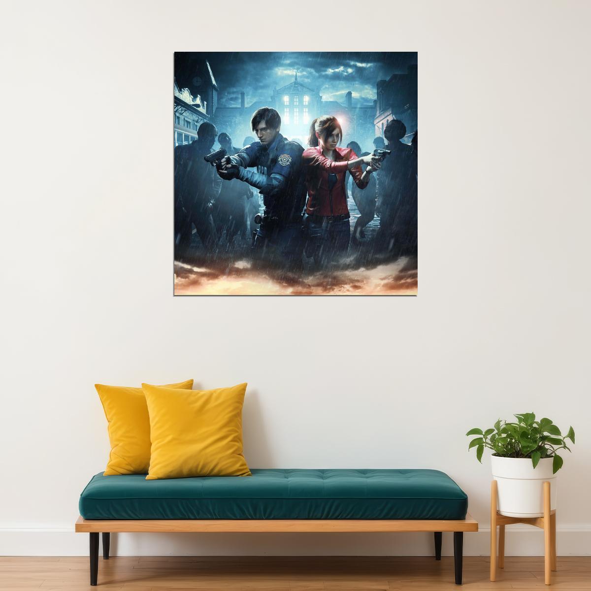 Resident Evil Video Game Poster Survival Horror Gamer Wall Art Print - xonomax