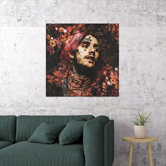 Lil Peep Rap Music Poster Rapper Wall Art - xonomax