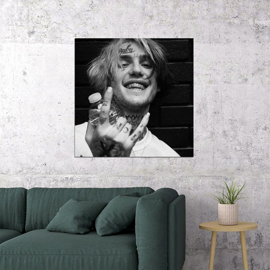 Lil Peep Rap Music Poster Rapper Wall Art - xonomax