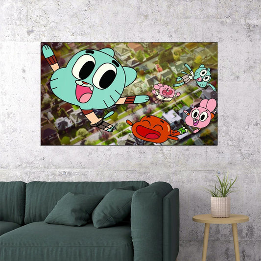 The Amazing World Of Gumball Tv Show Kids Print Iconic Animated Comedy Wall Art - xonomax