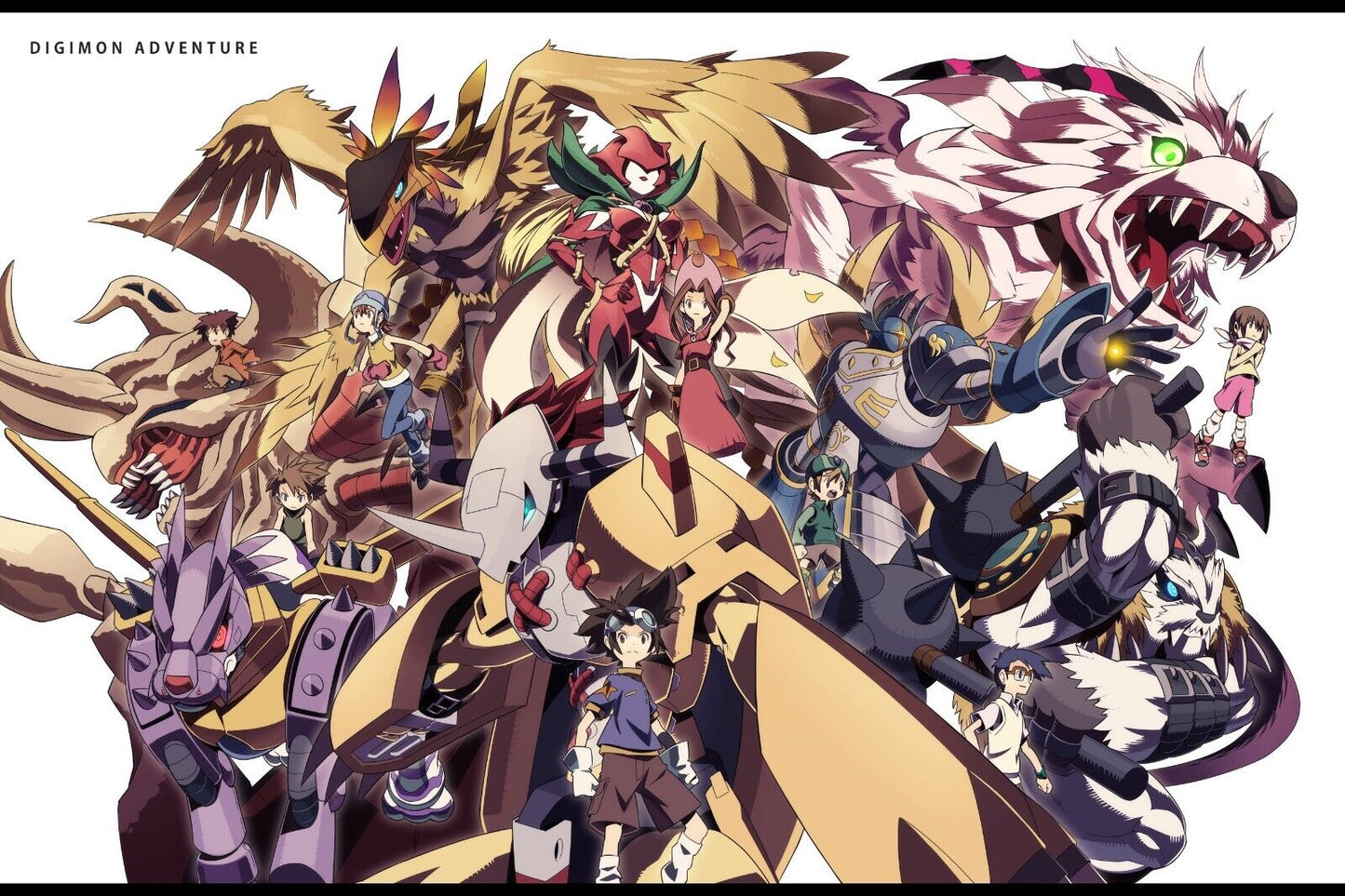 Digimon Anime Poster Japanese Animation Wall Art Digital Monsters Series Print - xonomax