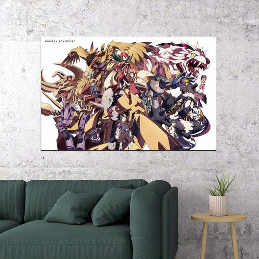 Digimon Anime Poster Japanese Animation Wall Art Digital Monsters Series Print - xonomax