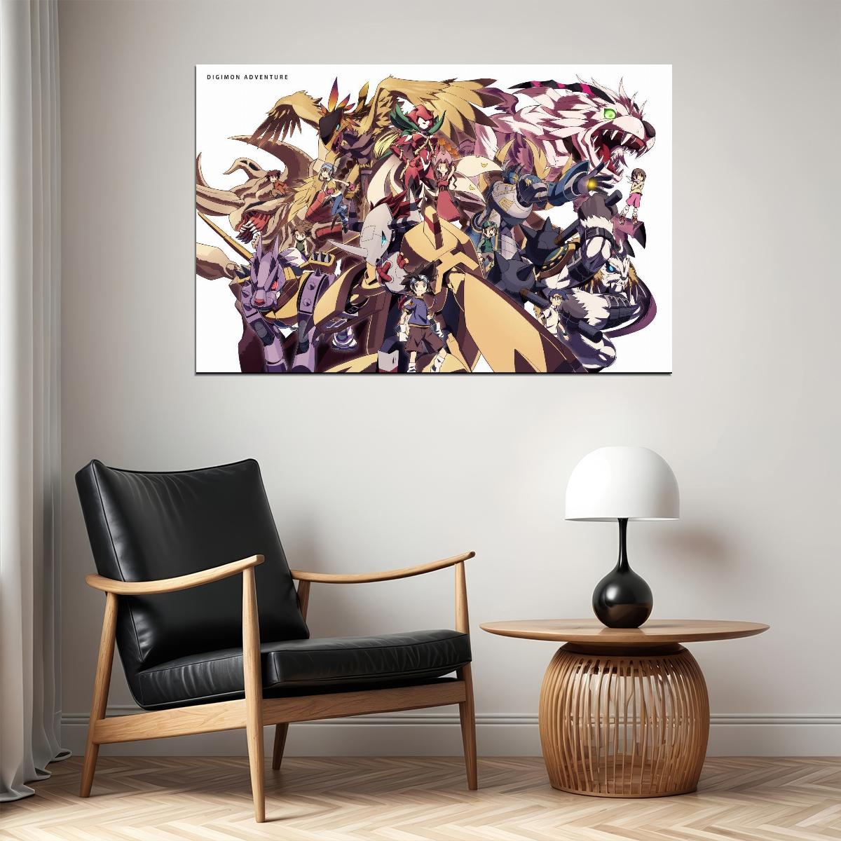 Digimon Anime Poster Japanese Animation Wall Art Digital Monsters Series Print - xonomax