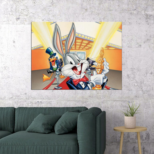 Bugs Bunny Kids Poster Looney Tunes Character Wall Art Classic Cartoon Print - xonomax