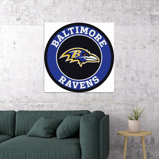 Baltimore Ravens Logo Poster Nfl Football Team Wall Art Sports Print - xonomax