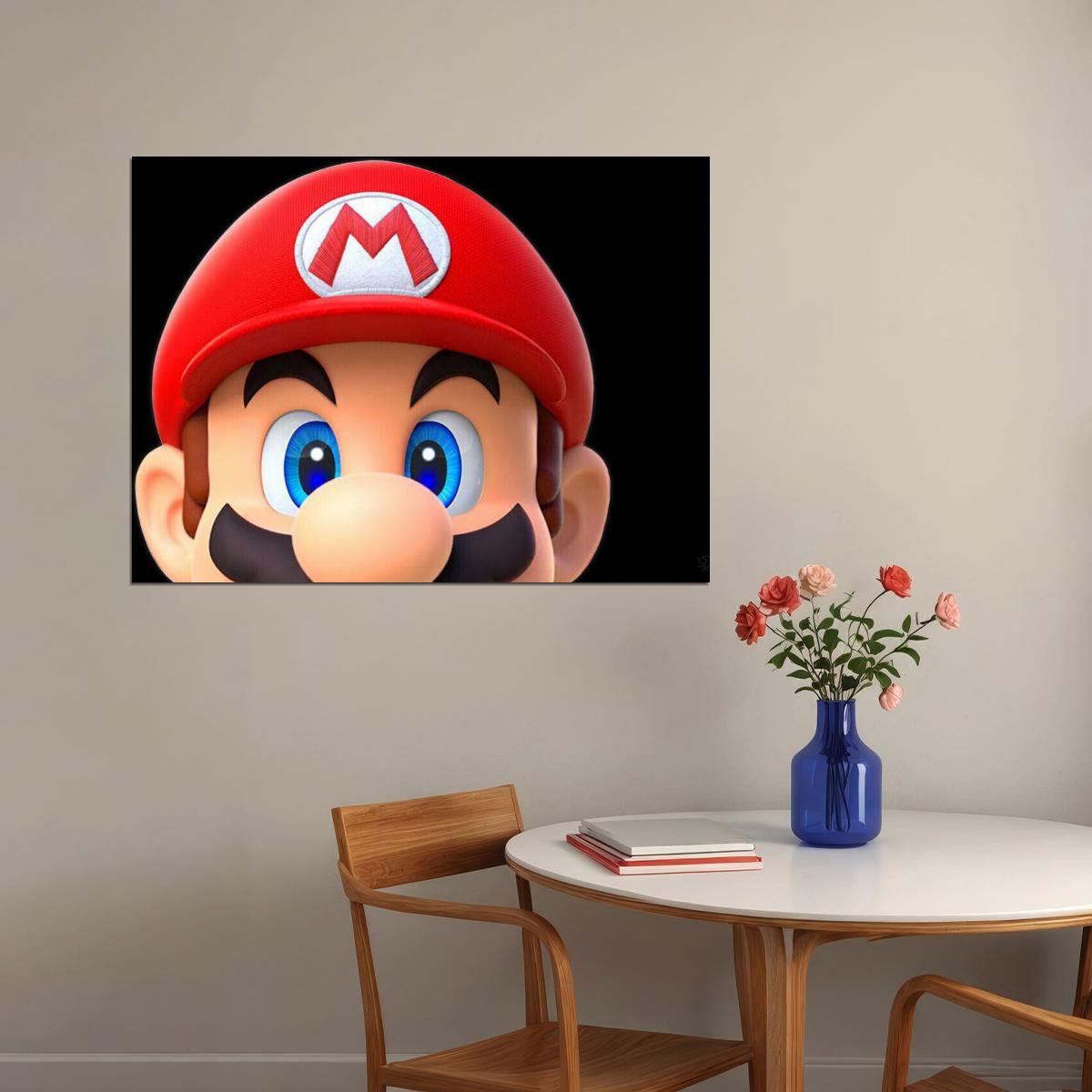 Super Mario Nintendo Video Game Poster Retro Gamer Wall Art - xonomax