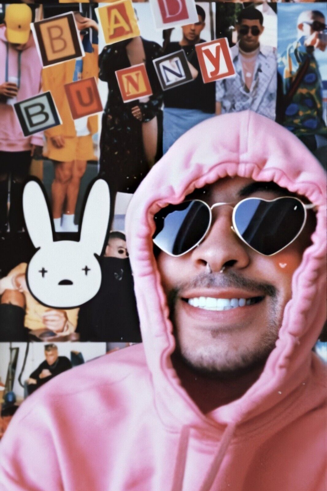 Bad Bunny Poster Latin Trap Music Wall Art Rap Artist Print - xonomax