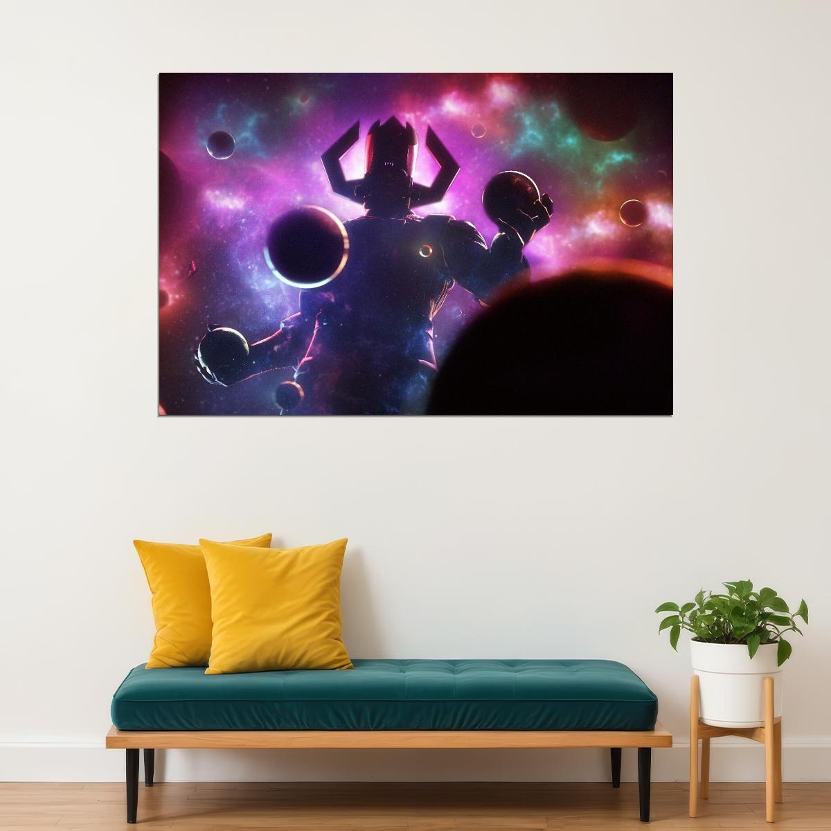 Galactus Poster Marvel Comics Wall Art Cosmic Supervillain Print