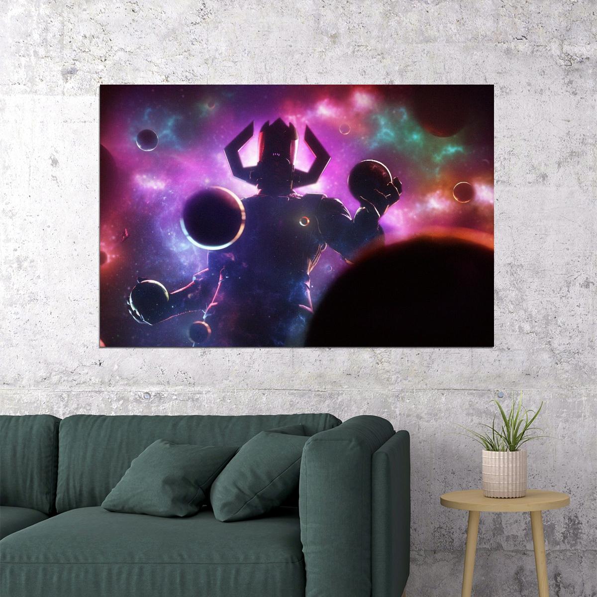 Galactus Poster Marvel Comics Wall Art Cosmic Supervillain Print