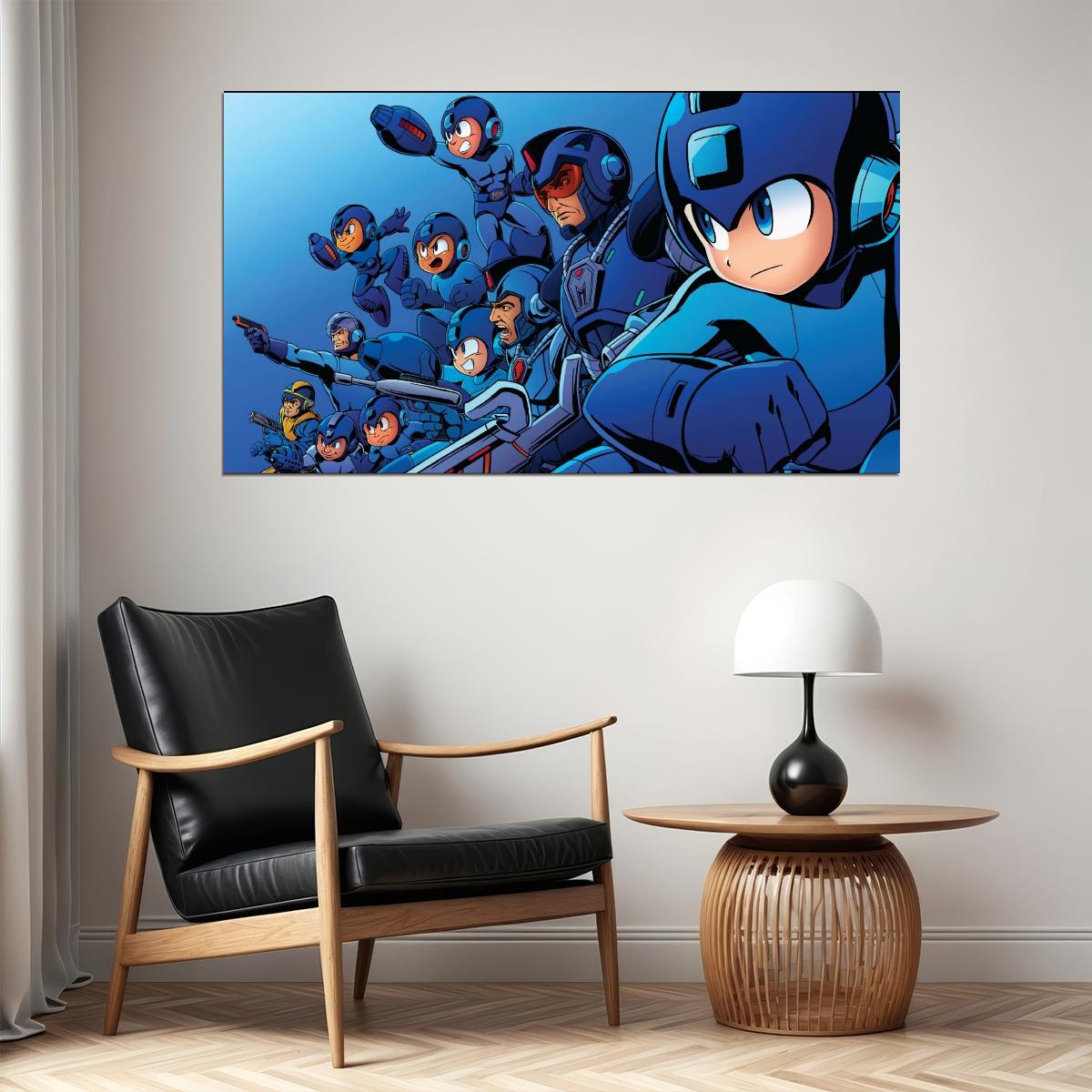 Mega Man Video Game Poster Nintendo Gamer Wall Art - xonomax