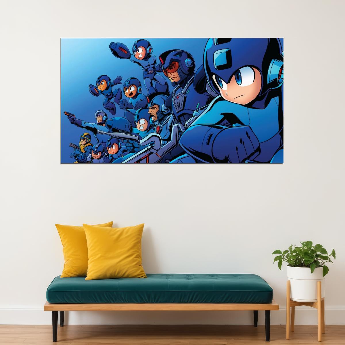Mega Man Video Game Poster Nintendo Gamer Wall Art - xonomax