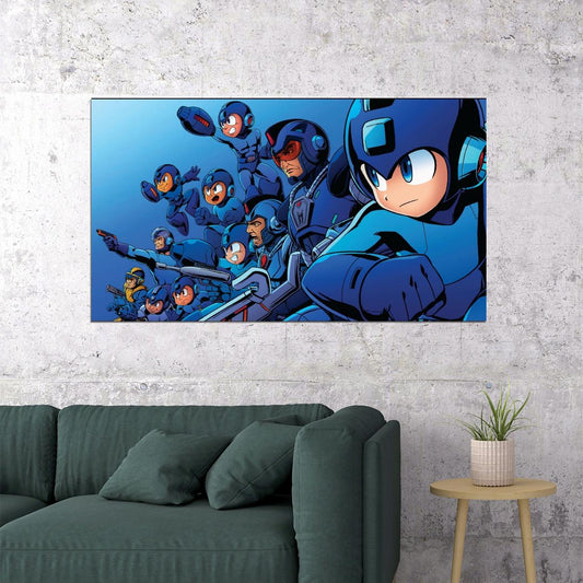 Mega Man Video Game Poster Nintendo Gamer Wall Art - xonomax