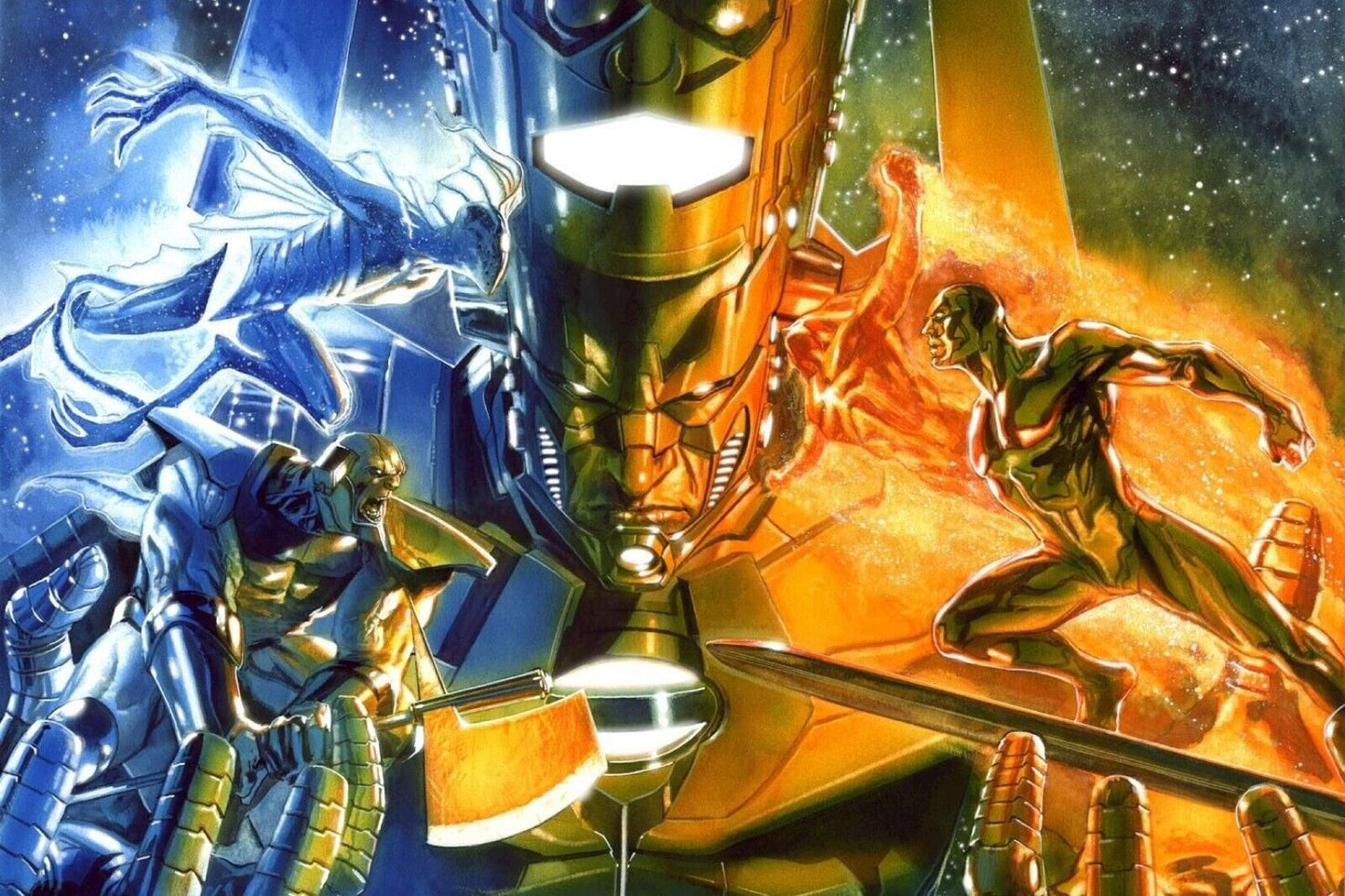 Galactus And Silver Surfer Poster Marvel Comics Wall Art Cosmic Superheroes Print - xonomax
