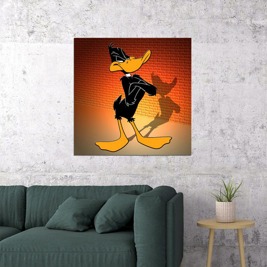 Daffy Duck Poster Looney Tunes Character Wall Art Classic Cartoon Kids Print - xonomax