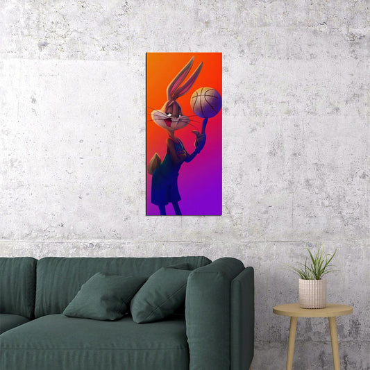 Bugs Bunny Kids Poster Looney Tunes Character Wall Art Classic Cartoon Print - xonomax