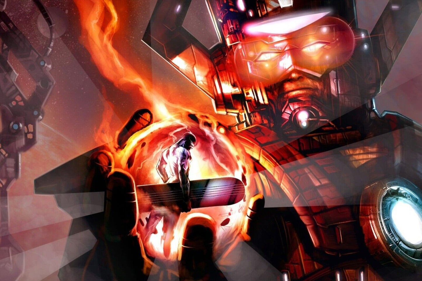 Galactus And Silver Surfer Poster Marvel Comics Wall Art Cosmic Superheroes Print - xonomax