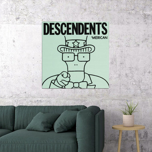 Descendents 'merican Album Cover Art Punk Rock Music Poster Band Music Print - xonomax