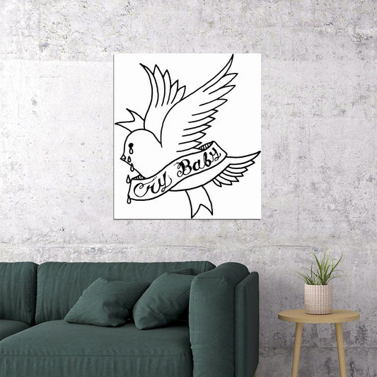 Lil Peep Cry Baby Album Cover Art Rap Music Poster - xonomax