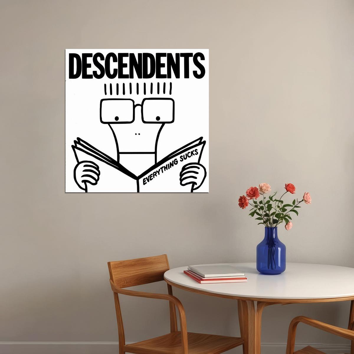Descendents Everything Sucks Album Cover Art Punk Rock Music Poster Band Music Print - xonomax