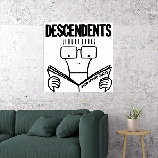 Descendents Everything Sucks Album Cover Art Punk Rock Music Poster Band Music Print - xonomax