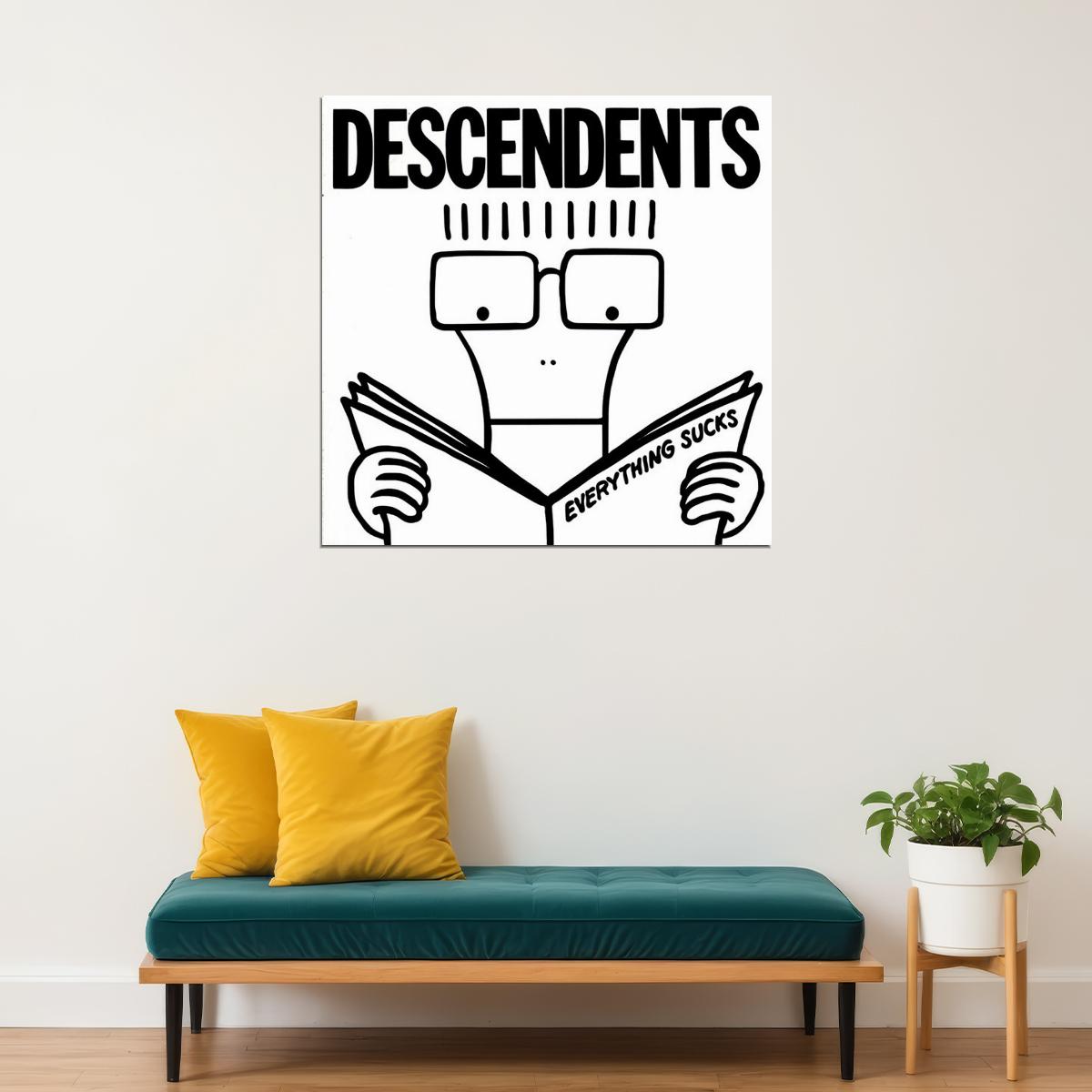 Descendents Everything Sucks Album Cover Art Punk Rock Music Poster Band Music Print - xonomax