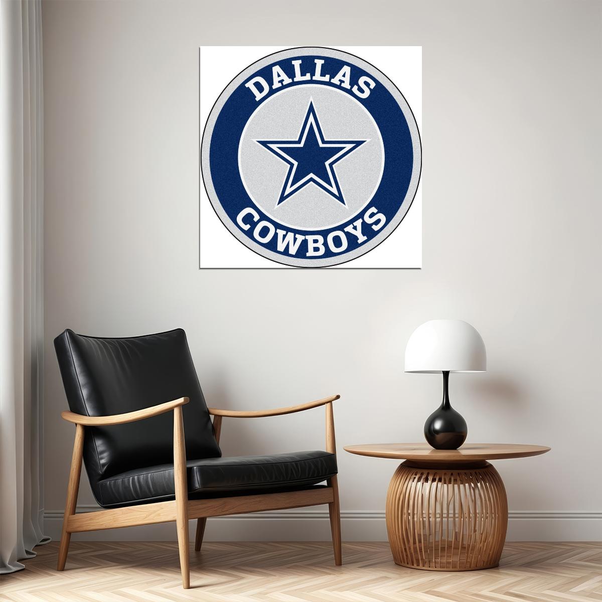 Dallas Cowboys Logo Poster Nfl Football Team Wall Art Sports Print - xonomax