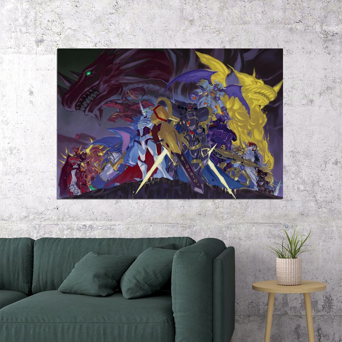 Digimon Anime Poster Japanese Animation Wall Art Digital Monsters Series Print - xonomax