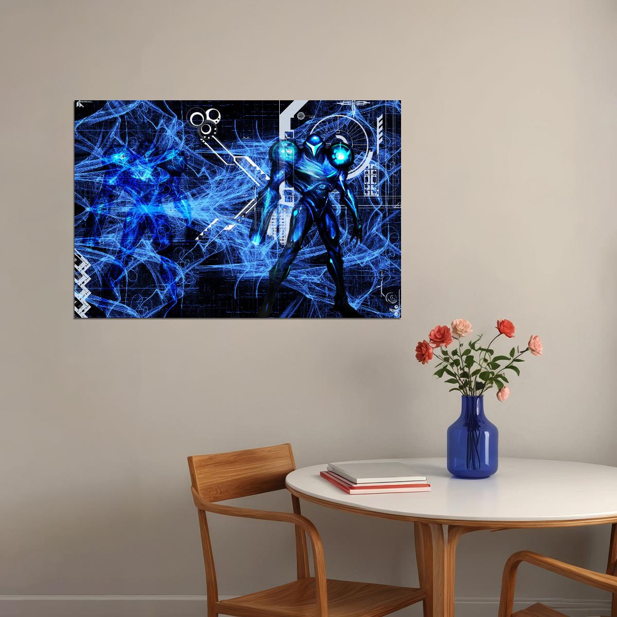Metroid Samus Aran Video Game Poster Nintendo Gamer Wall Art - xonomax