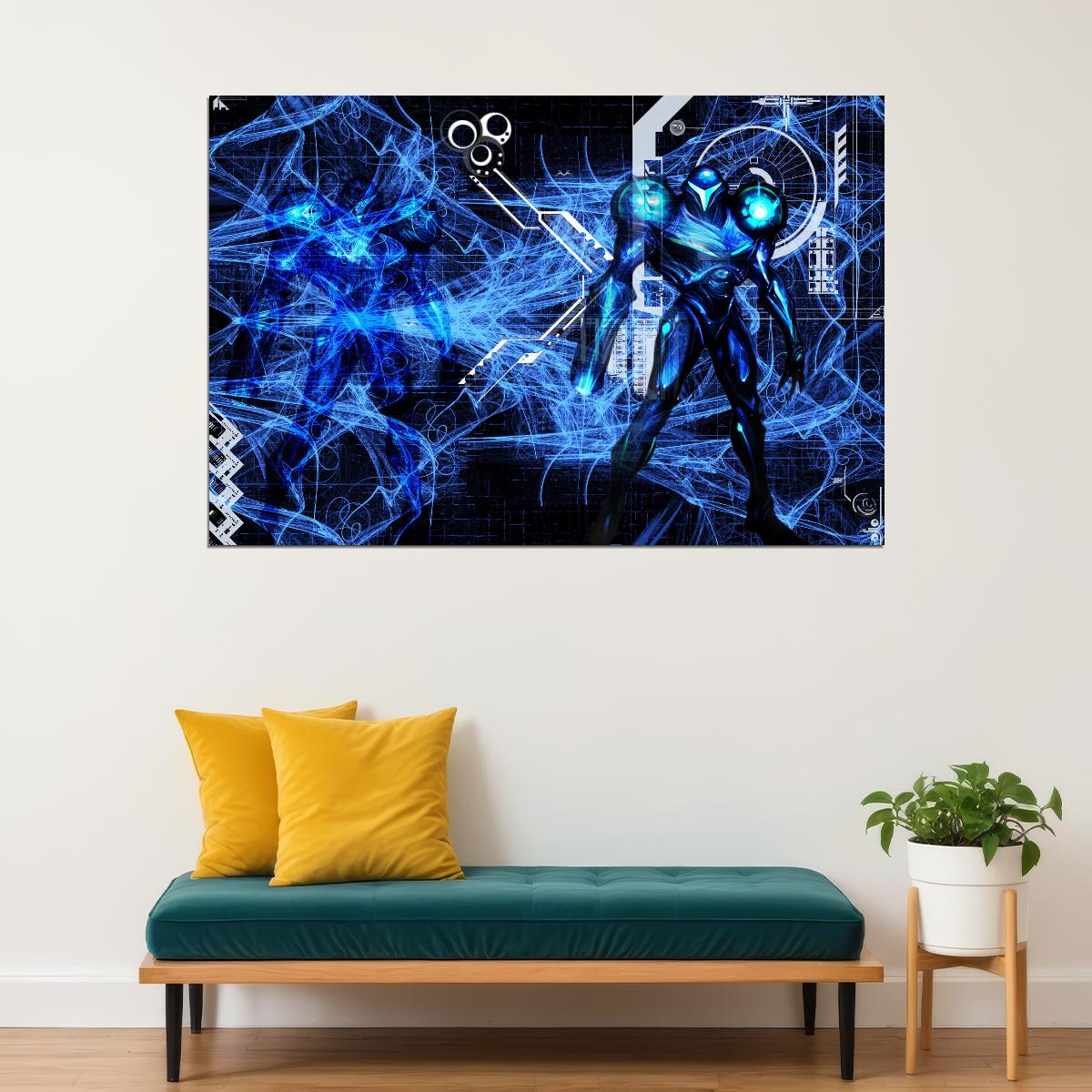 Metroid Samus Aran Video Game Poster Nintendo Gamer Wall Art - xonomax
