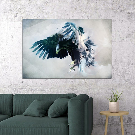 American Bald Eagle Poster National Bird Wall Art Wildlife Photography Print - xonomax