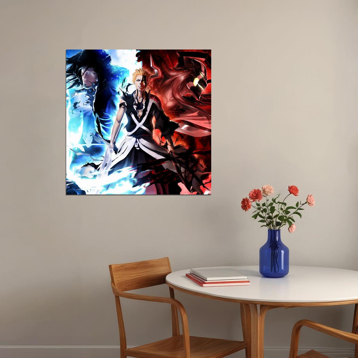 Bleach Ichigo Anime Poster Japanese Animation Wall Art Manga Series Print - xonomax