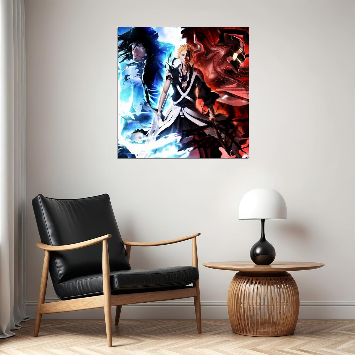 Bleach Ichigo Anime Poster Japanese Animation Wall Art Manga Series Print - xonomax