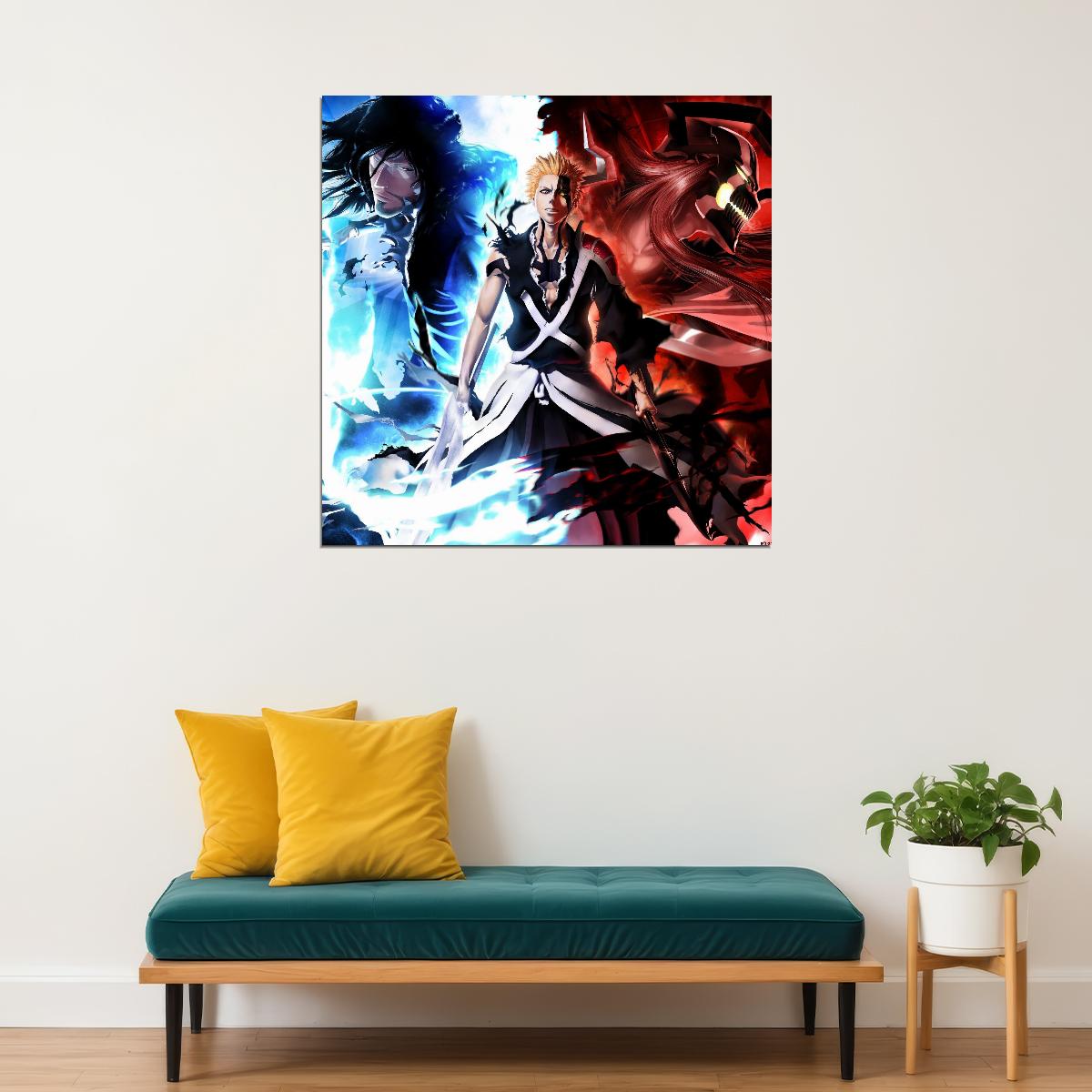 Bleach Ichigo Anime Poster Japanese Animation Wall Art Manga Series Print - xonomax