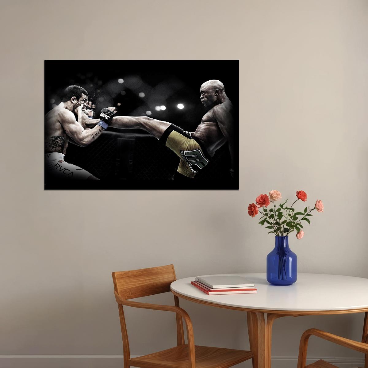 Anderson "the Spider" Silva Poster Mma Fighter Wall Art Ufc Champion Sports Print - xonomax