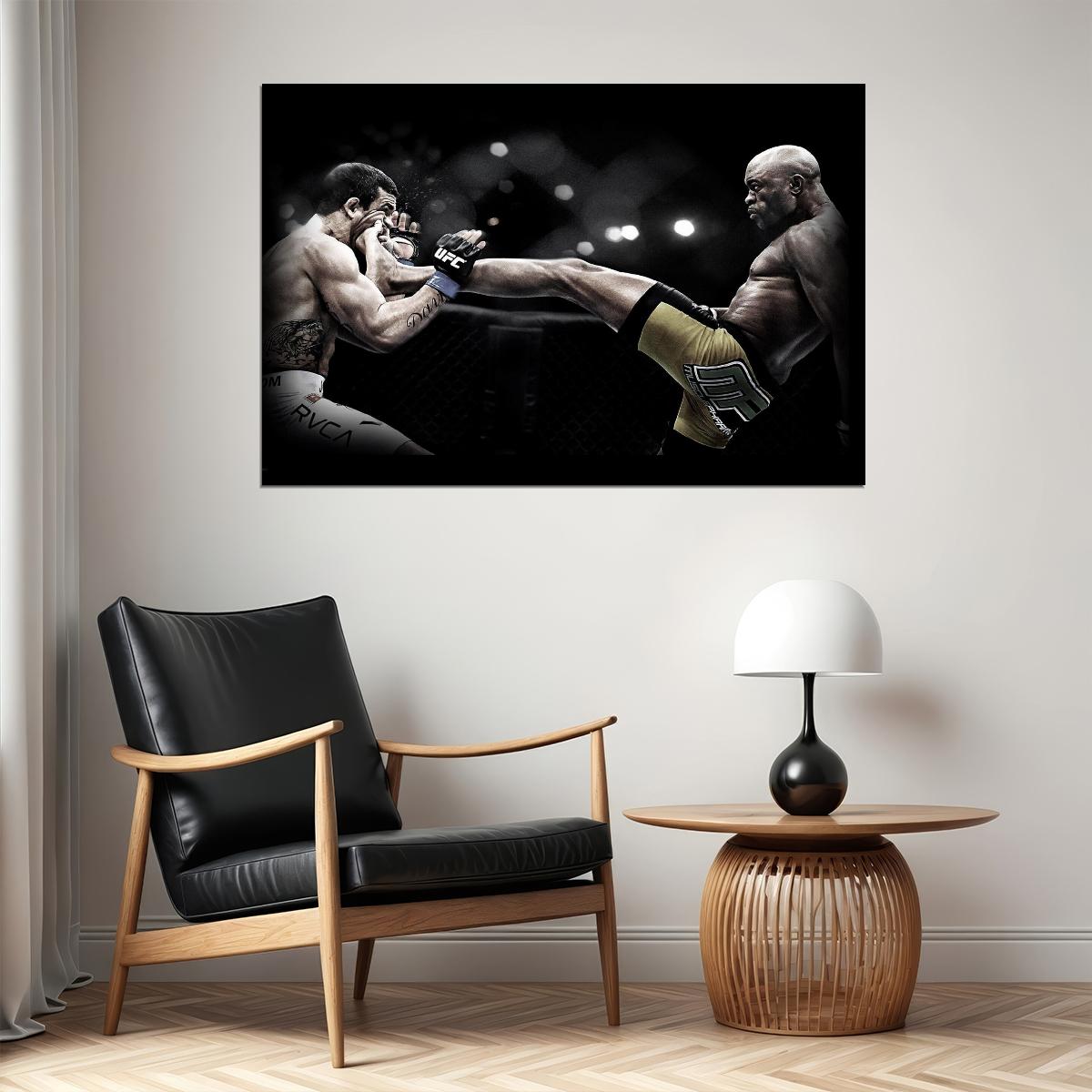Anderson "the Spider" Silva Poster Mma Fighter Wall Art Ufc Champion Sports Print - xonomax