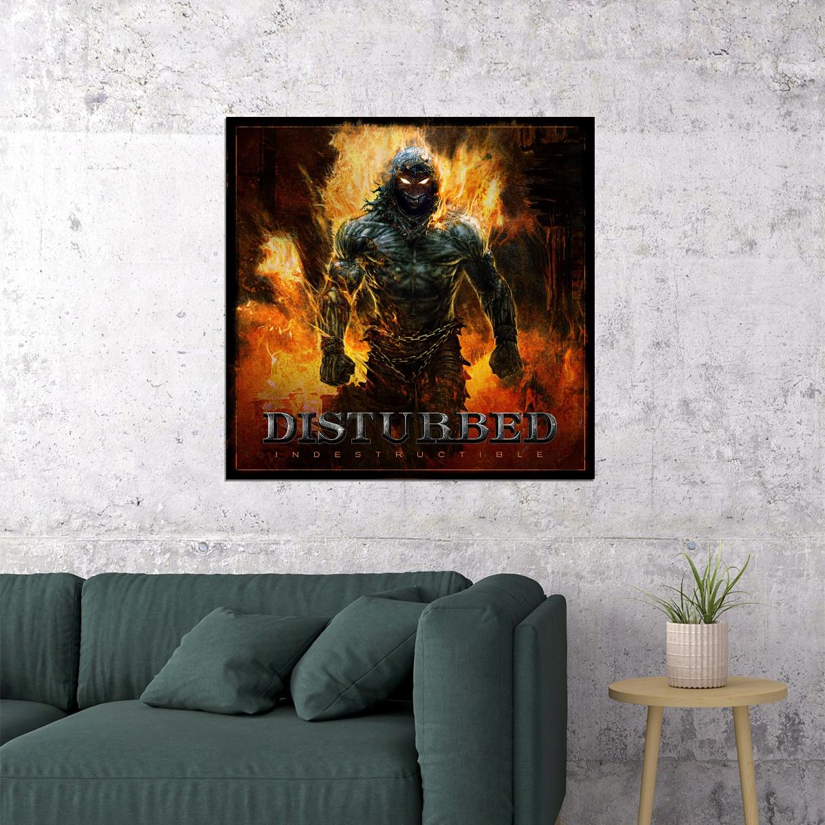 Disturbed Indestructible Album Cover Art Rock Music Poster Heavy Metal Band Music Print - xonomax