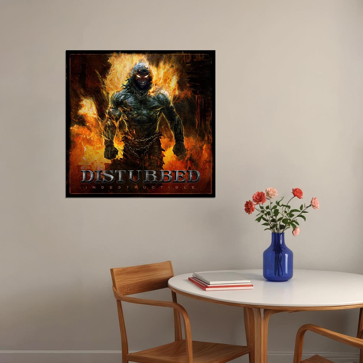 Disturbed Indestructible Album Cover Art Rock Music Poster Heavy Metal Band Music Print - xonomax