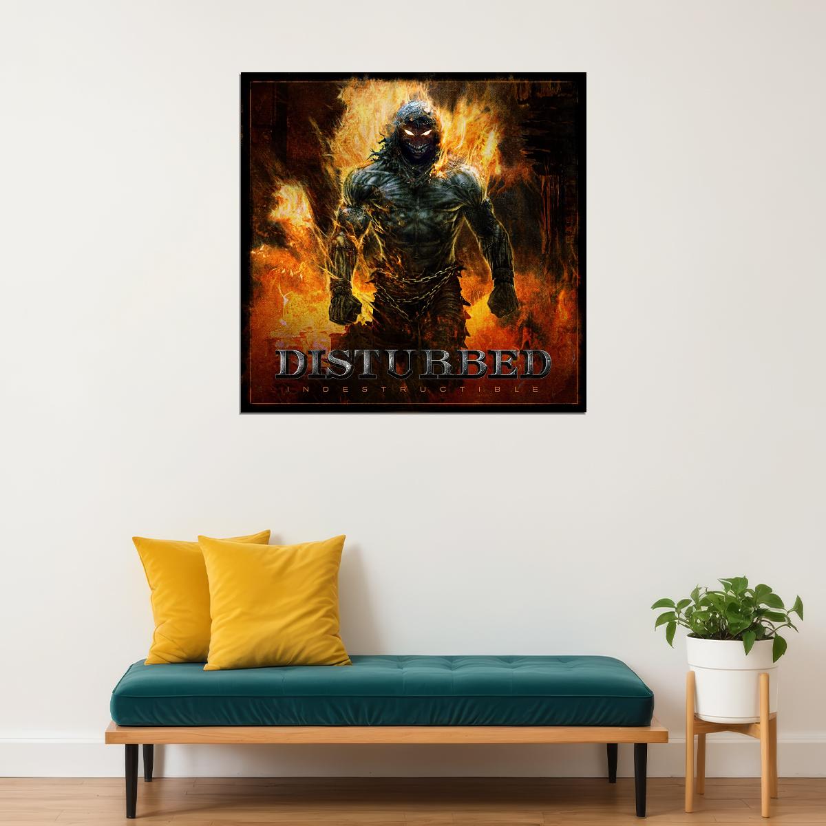 Disturbed Indestructible Album Cover Art Rock Music Poster Heavy Metal Band Music Print - xonomax