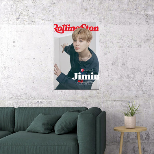 Rolling Stone Bts Jimin Magazine Cover K-pop Music Poster Wall Art Print - xonomax