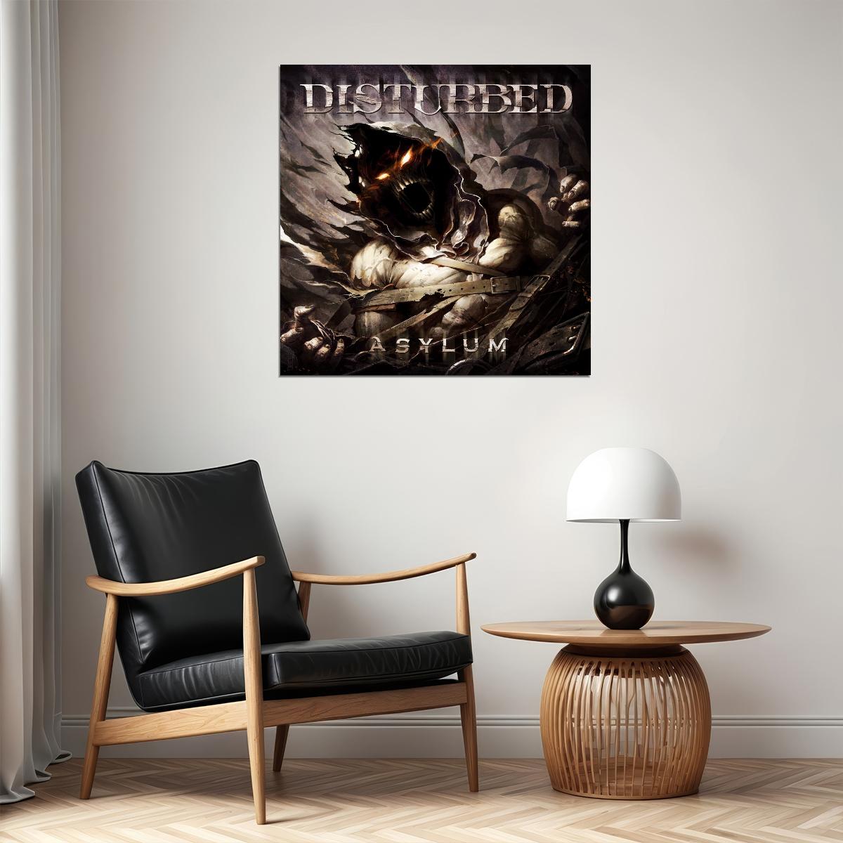Disturbed Asylum Album Cover Art Rock Music Poster Heavy Metal Band Music Print - xonomax