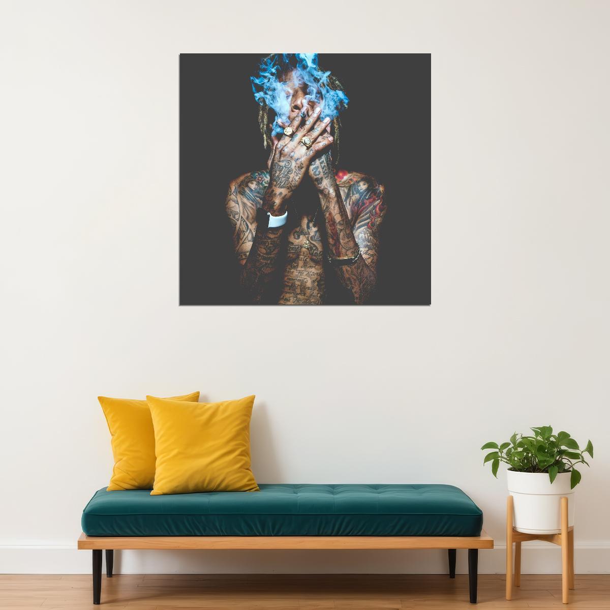 Wiz Khalifa Just Because Cover Art Rapper Music Poster - xonomax