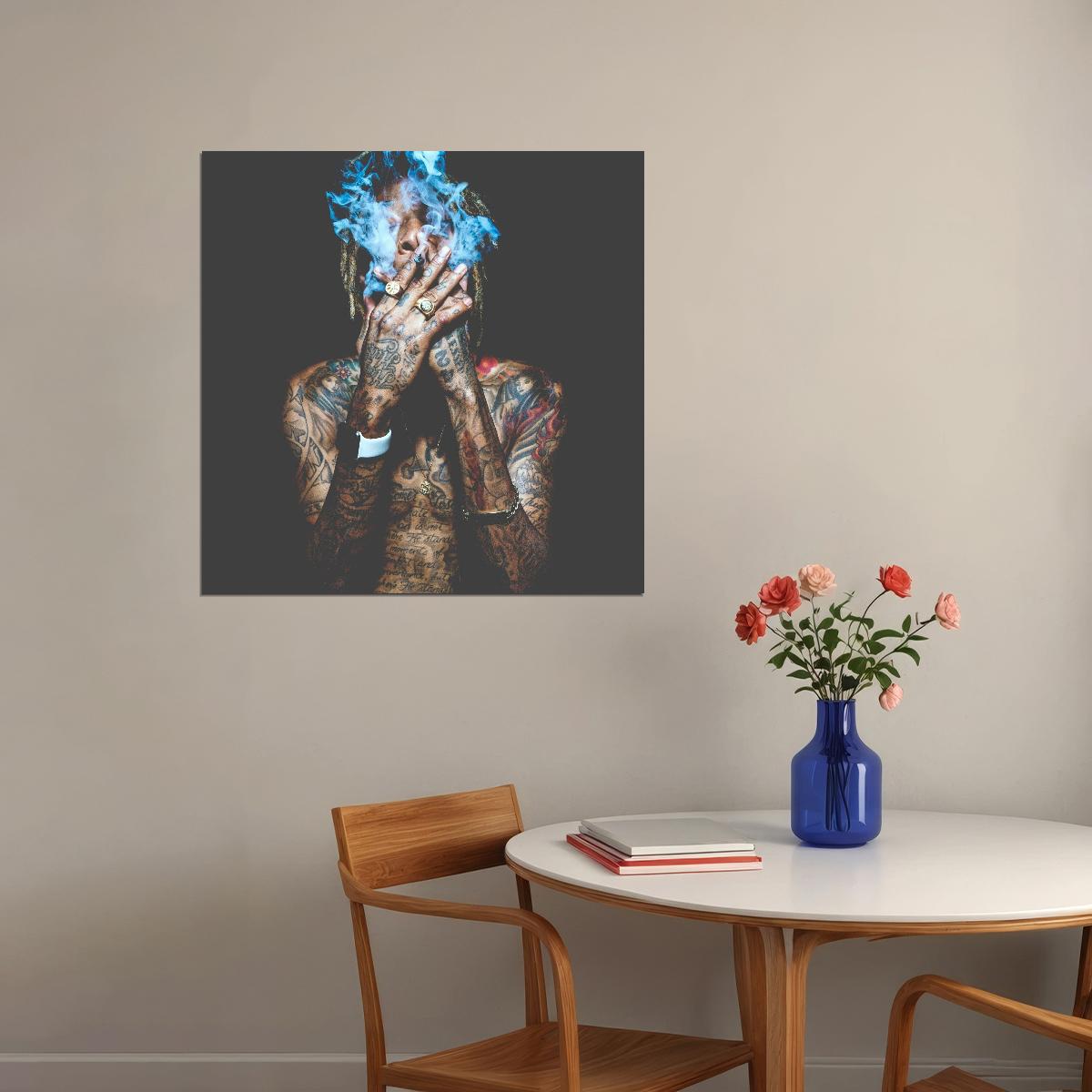 Wiz Khalifa Just Because Cover Art Rapper Music Poster - xonomax