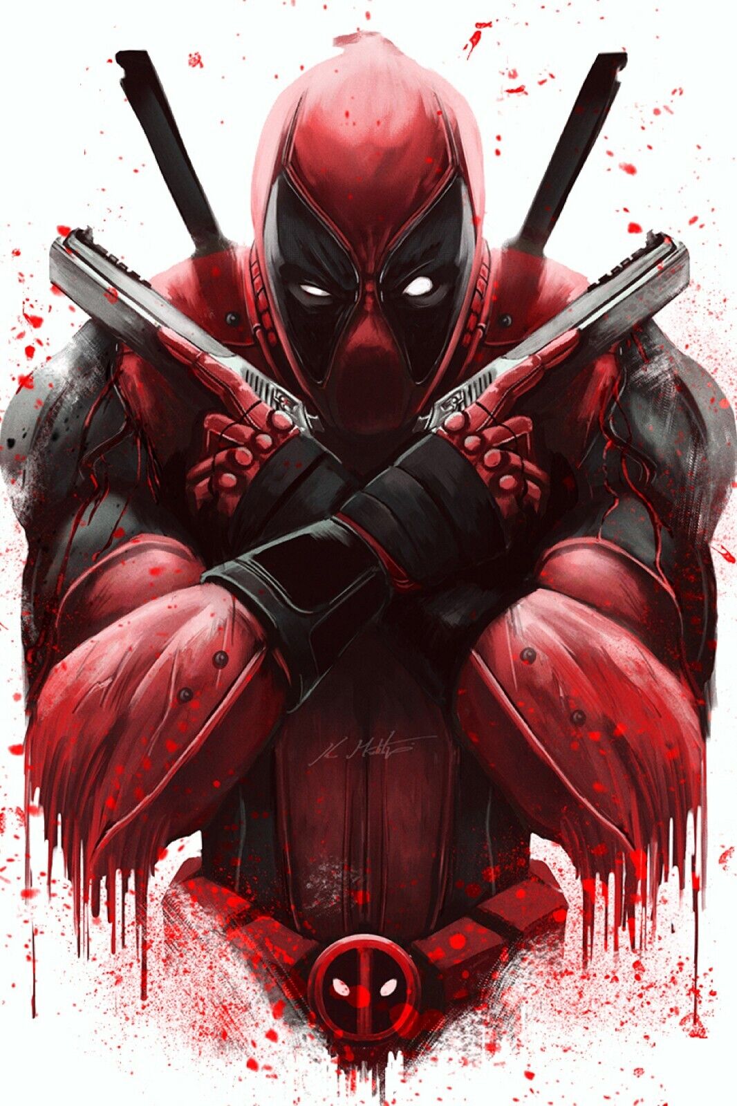 Deadpool Movie Poster Marvel Superhero Wall Art Action Film Print - xonomax