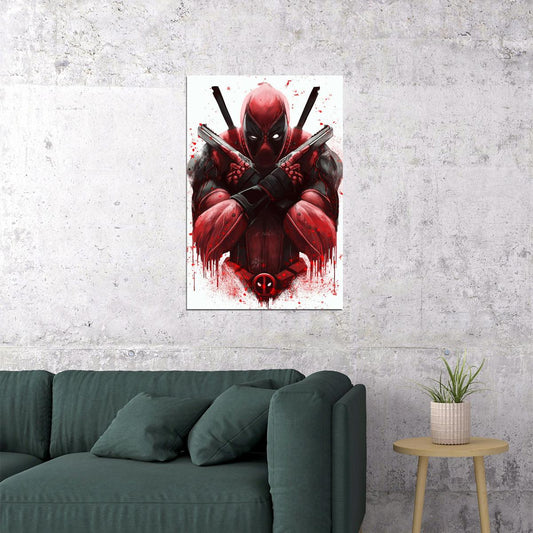 Deadpool Movie Poster Marvel Superhero Wall Art Action Film Print - xonomax